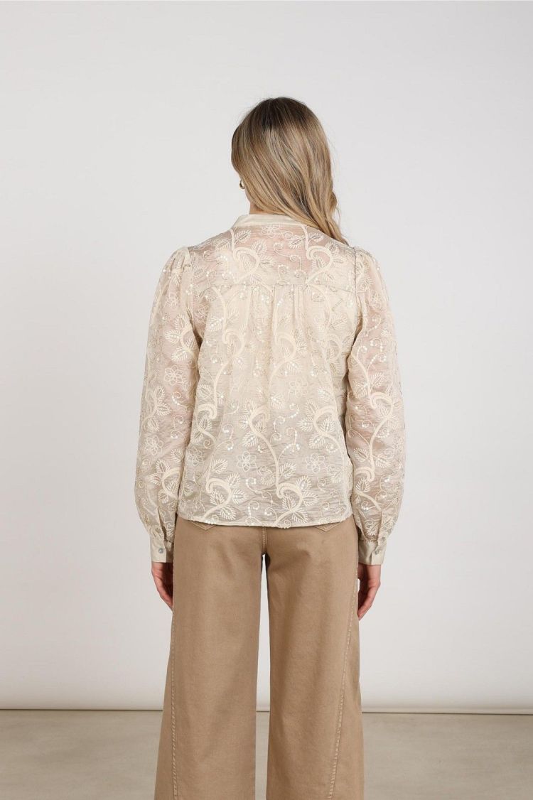 Nukus Blouse Beige dames (ANTONELLA BLOUSE EMBROIDERY - ANTONELLA.BLOUSE.SAND) - GL Sport (Sluis)