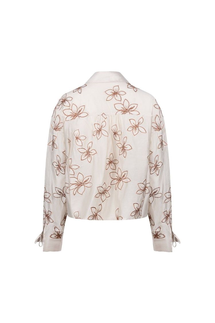Nukus by Nick Vervoort Blouse Beige dames (BAILEY BLOUSE FLOWER - BAILEY.BLOUSE.SAND) - GL Sport (Sluis)