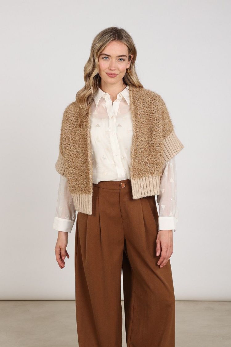 Nukus by Nick Vervoort Vest Bruin dames (BELL CARDIGAN  - BELL.CARD.TOFFEE) - GL Sport (Sluis)