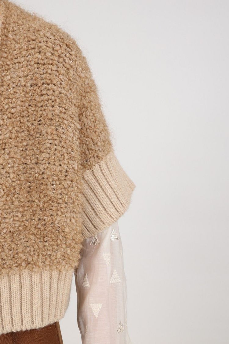 Nukus by Nick Vervoort Vest Bruin dames (BELL CARDIGAN  - BELL.CARD.TOFFEE) - GL Sport (Sluis)