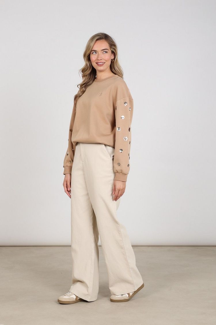 Nukus by Nick Vervoort Broek Beige dames (BEVERLY PANTS PU - BEVERLY.PANTS.SAND) - GL Sport (Sluis)