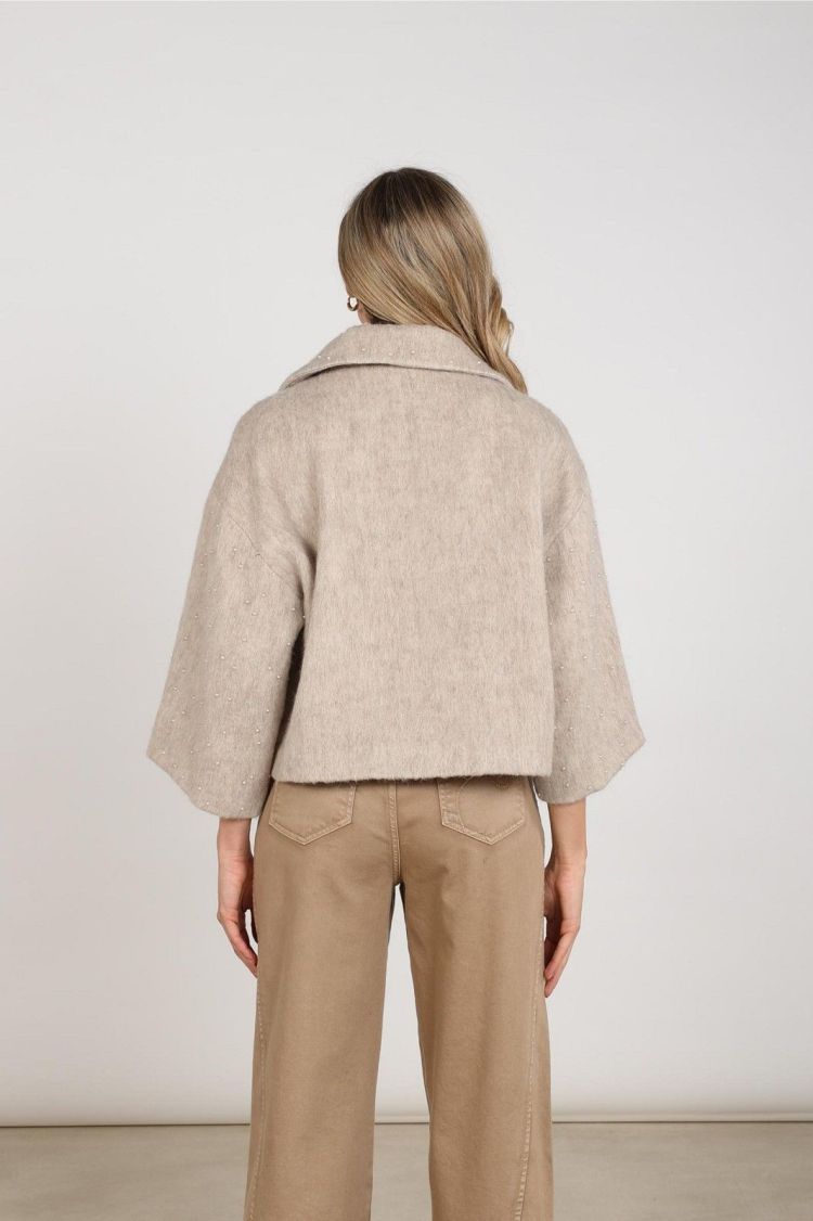 Nukus Jas Beige dames (DANIQUE JACKET PEARLS  - DANIQUE.JCKT.SAND) - GL Sport (Sluis)