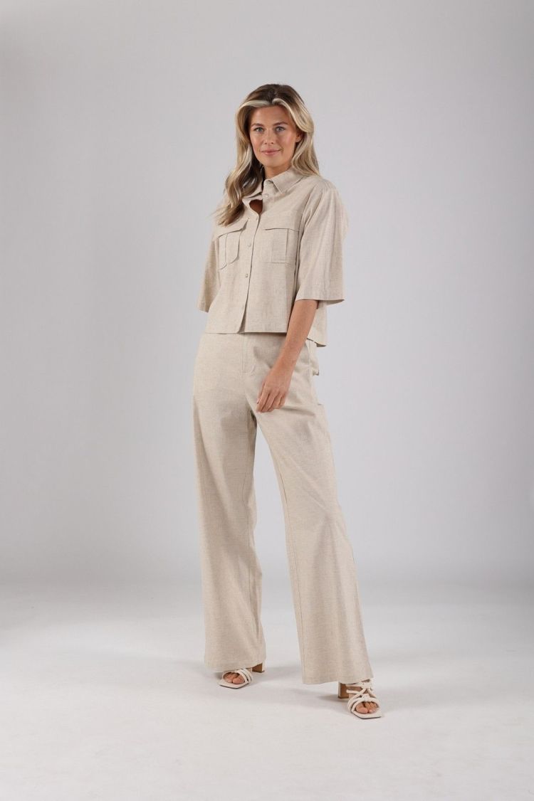 Nukus by Nick Vervoort Broek Beige dames (ELINE PANTS  - ELINE.PANTS.SAND) - GL Sport (Sluis)