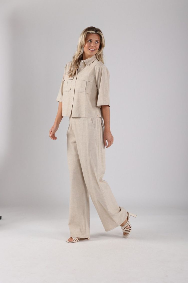 Nukus by Nick Vervoort Broek Beige dames (ELINE PANTS  - ELINE.PANTS.SAND) - GL Sport (Sluis)