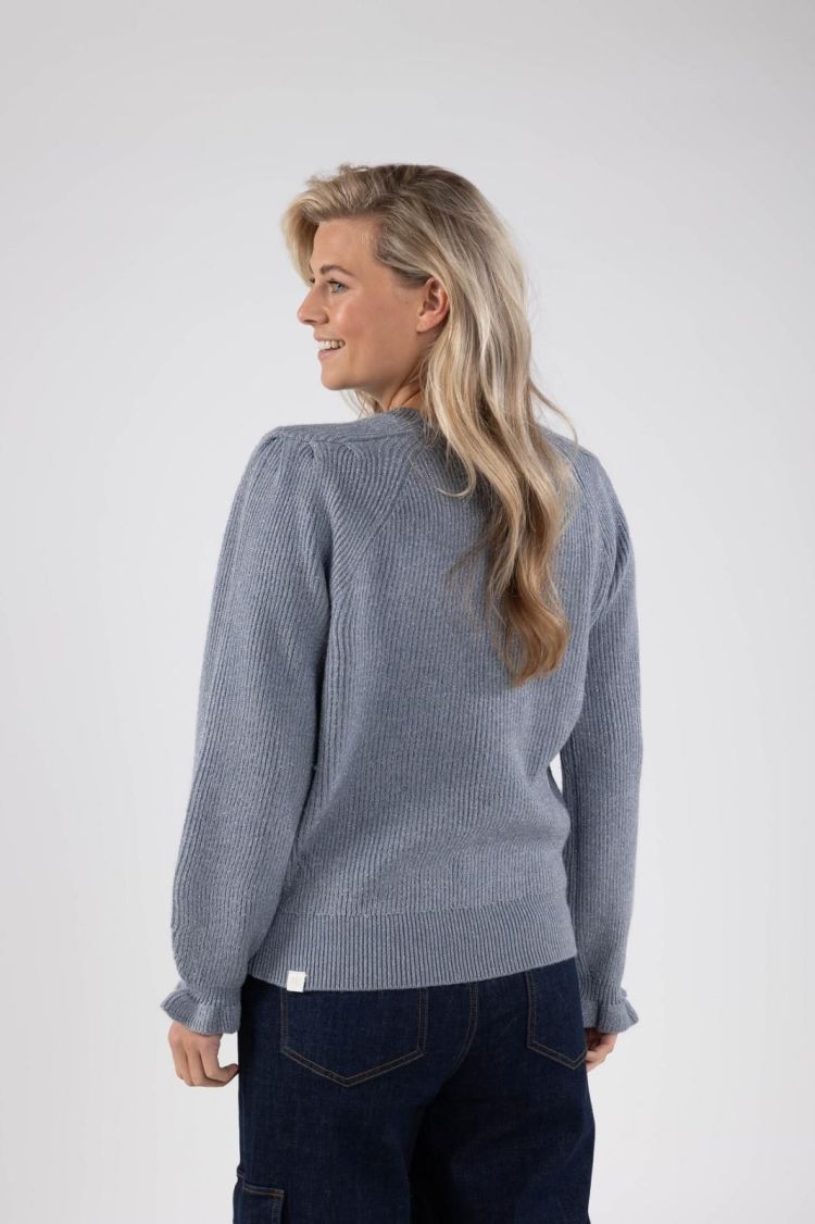 Nukus by Nick Vervoort Pull Blauw dames (FANCY PULLOVER SLEEVE - FANCY.PULL.ICEBLUE) - GL Sport (Sluis)