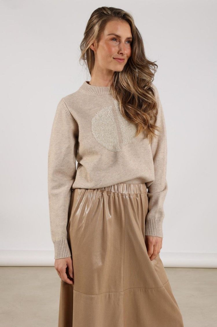 Nukus by Nick Vervoort Pull Beige dames (INTARSIA PULLOVER - INTARSIA PU.SAND) - GL Sport (Sluis)
