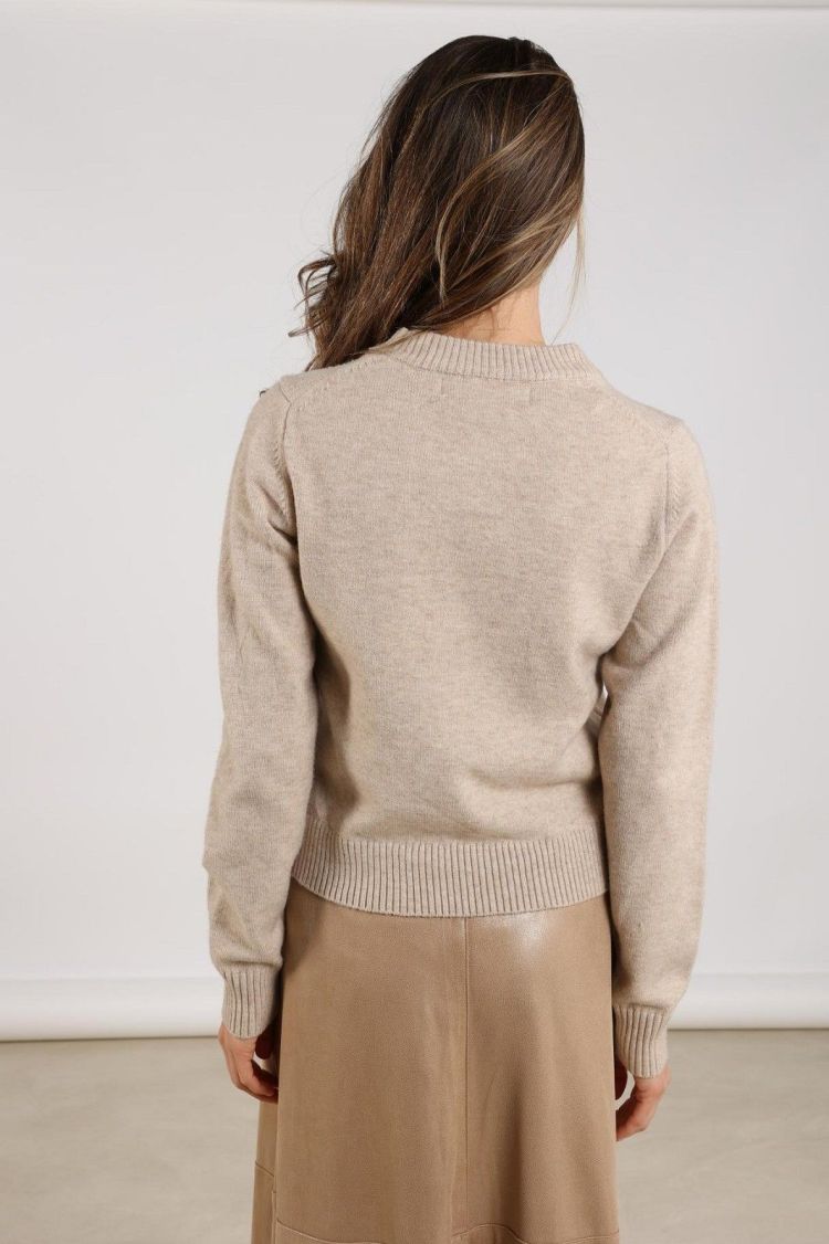 Nukus by Nick Vervoort Pull Beige dames (INTARSIA PULLOVER - INTARSIA PU.SAND) - GL Sport (Sluis)