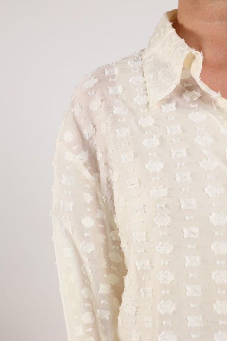 Nukus by Nick Vervoort Blouse Off-white dames (IRIS BLOUSE STRIPE - IRIS.BL.OFFWHITE) - GL Sport (Sluis)