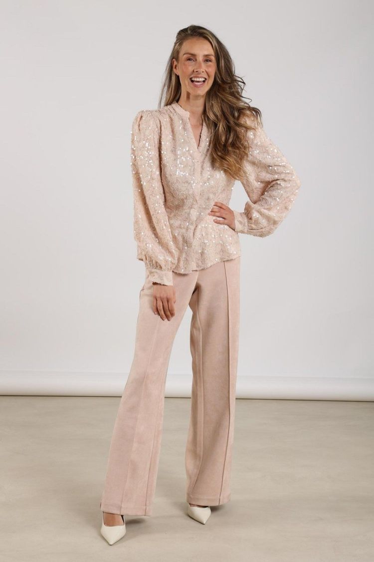 Nukus by Nick Vervoort Broek Roze dames (JILL PANTS SUEDINE - JILL.PA.PINK) - GL Sport (Sluis)