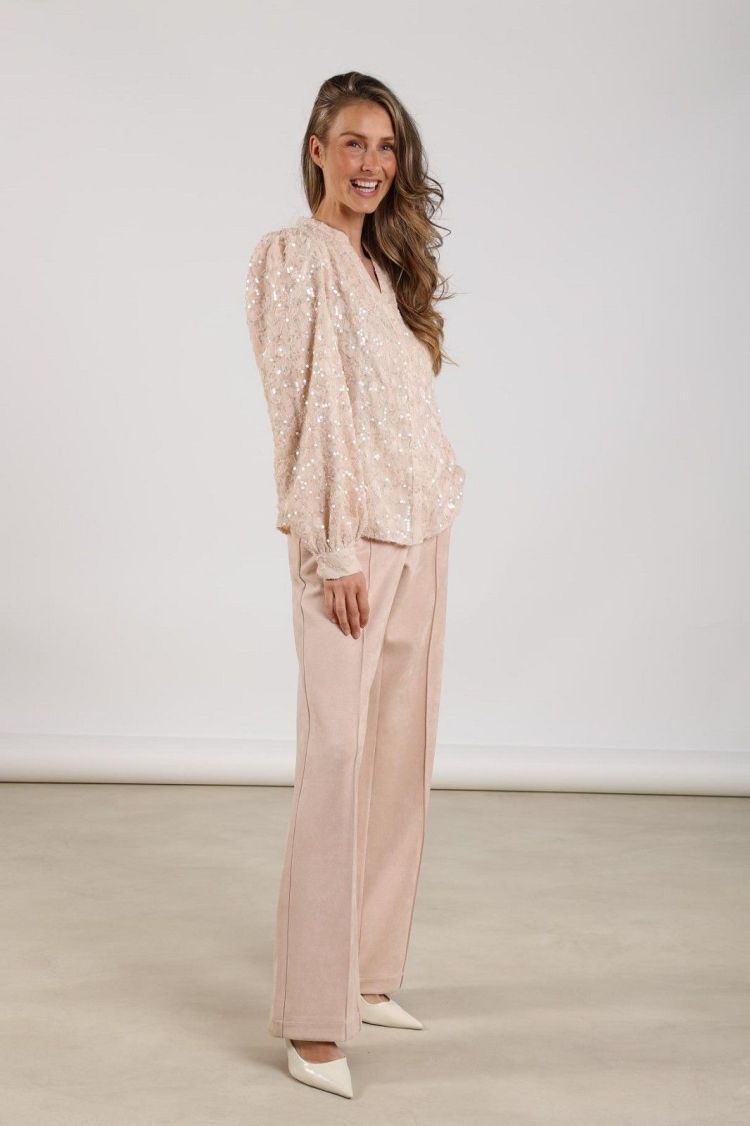 Nukus by Nick Vervoort Broek Roze dames (JILL PANTS SUEDINE - JILL.PA.PINK) - GL Sport (Sluis)