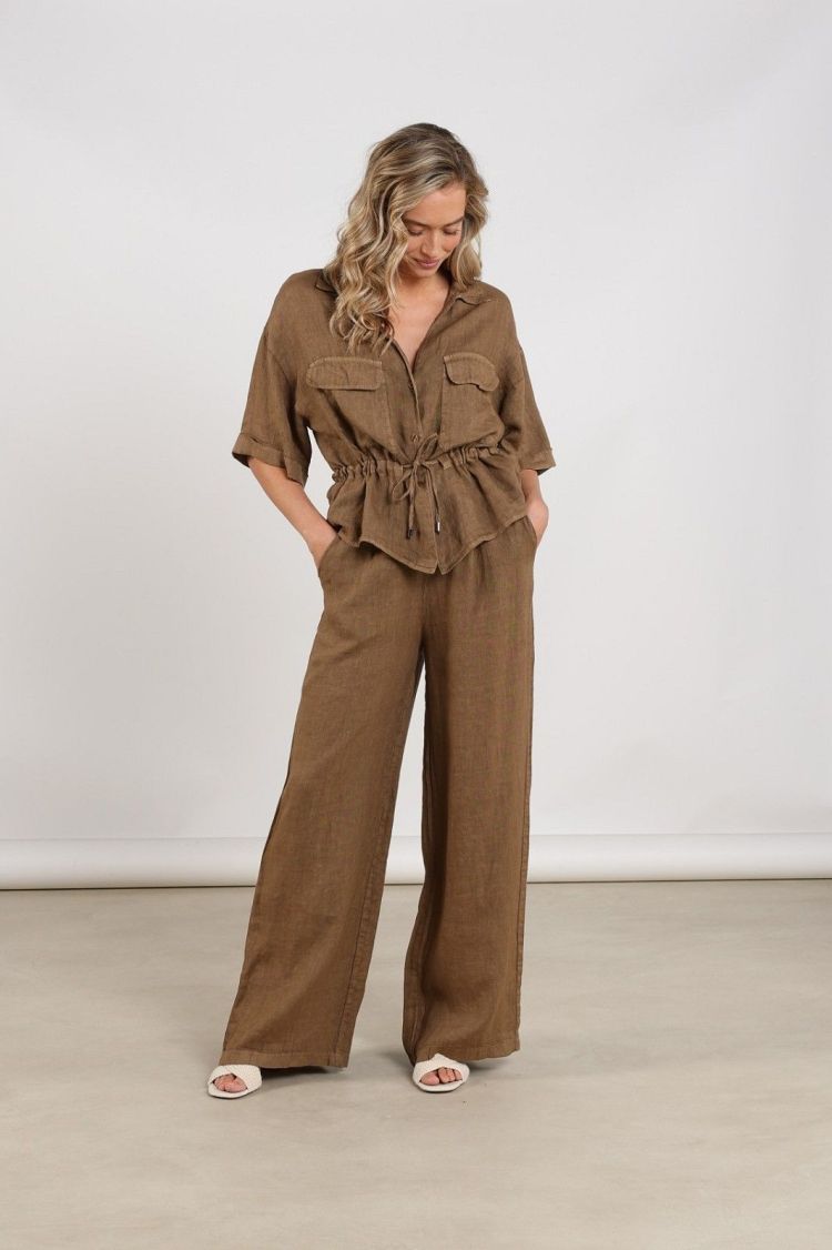 Nukus by Nick Vervoort Broek Bruin dames (KELLY PANTS  - KELLY.PANTS.FANGO) - GL Sport (Sluis)