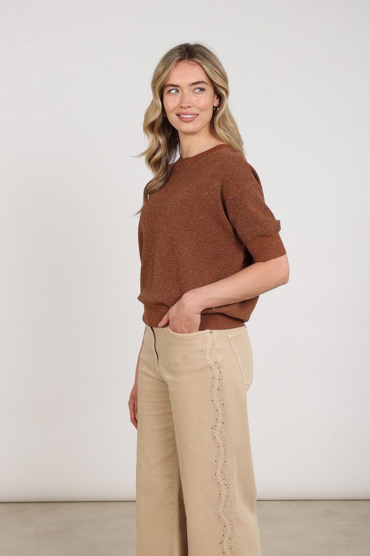 Nukus by Nick Vervoort Top Bruin dames (KINTY TOP LUREX - KINTY.TOP.ESPRESSO) - GL Sport (Sluis)