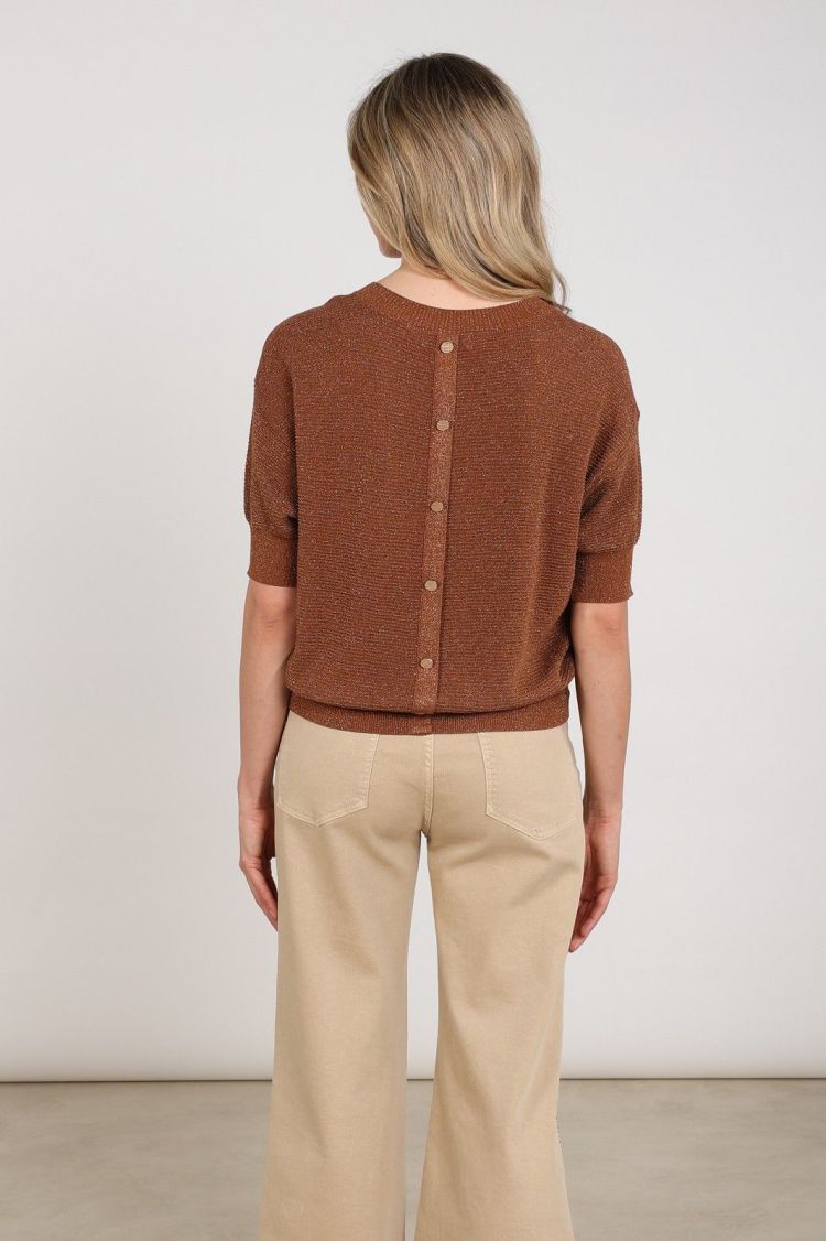 Nukus by Nick Vervoort Top Bruin dames (KINTY TOP LUREX - KINTY.TOP.ESPRESSO) - GL Sport (Sluis)