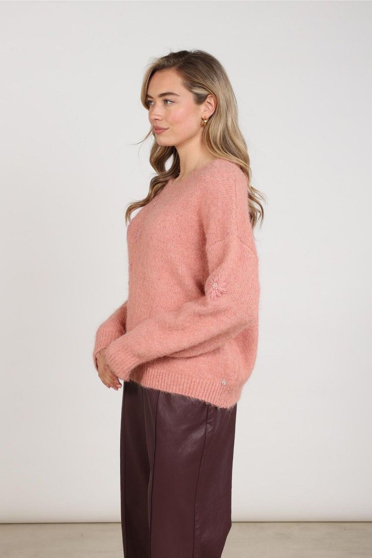Nukus Pull Roze dames (KONSTANZA PULLOVER FLOWER - KONSTANZA.PULL.ROSE) - GL Sport (Sluis)