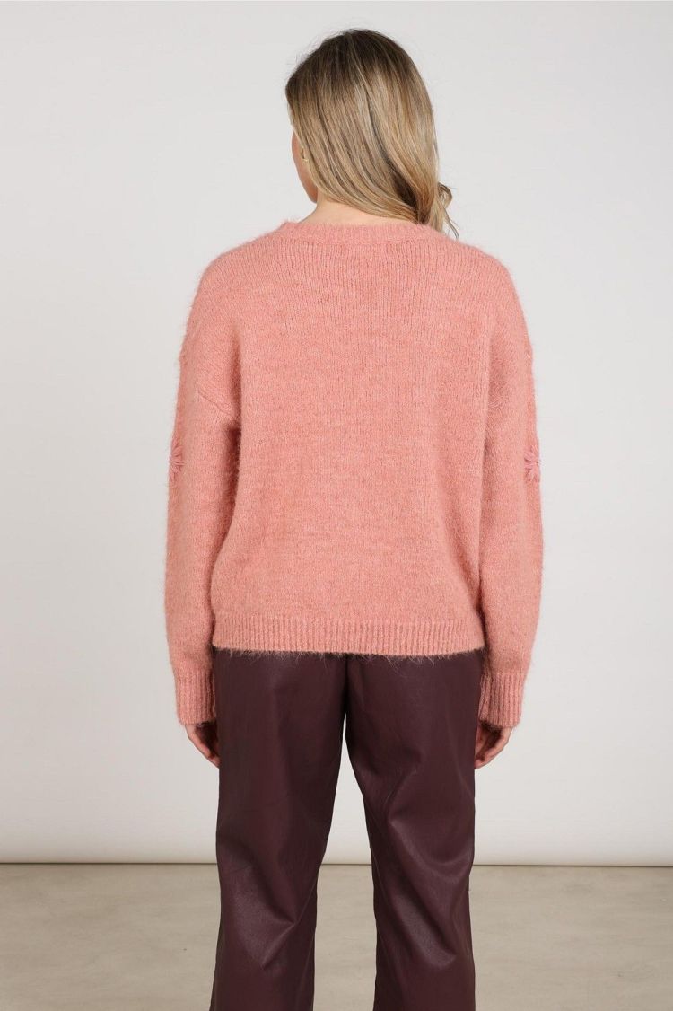 Nukus Pull Roze dames (KONSTANZA PULLOVER FLOWER - KONSTANZA.PULL.ROSE) - GL Sport (Sluis)
