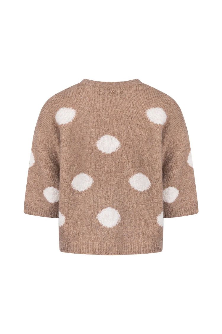 Nukus by Nick Vervoort Pull Taupe dames (LARA PULLOVER DOTS - LARA.PULL.TAUPE) - GL Sport (Sluis)