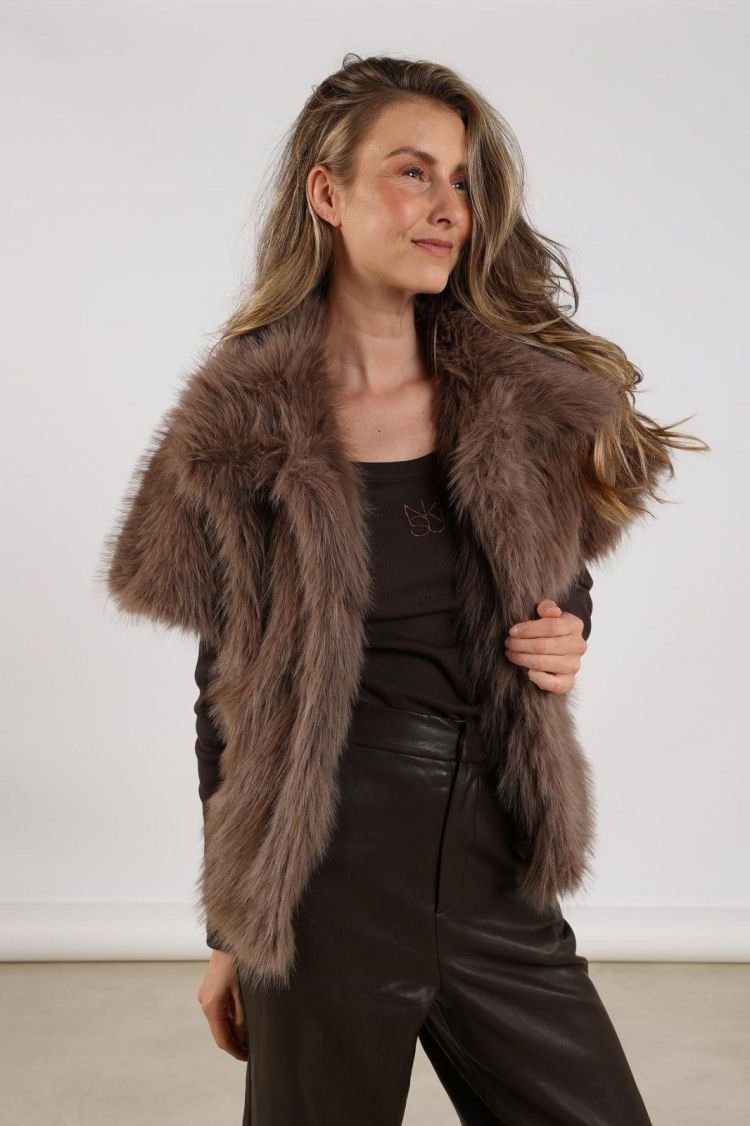 Nukus by Nick Vervoort Gilet Bruin dames (LOUA GILET - LOUA.GIL.FANGO) - GL Sport (Sluis)