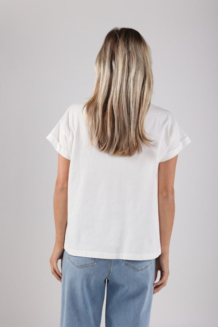 Nukus by Nick Vervoort T-shirt Off-white dames (MEIKE SHIRT THE SUNDAY - MEIKE.SHIRT.OFFWHT/SKY) - GL Sport (Sluis)