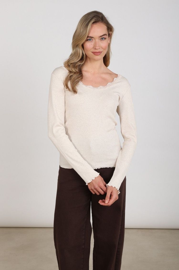 Nukus by Nick Vervoort Top Beige dames (MIKA TOP LACE - MIKA.TOP.SAND) - GL Sport (Sluis)