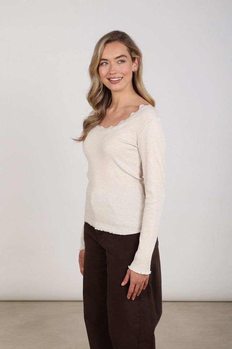 Nukus by Nick Vervoort Top Beige dames (MIKA TOP LACE - MIKA.TOP.SAND) - GL Sport (Sluis)
