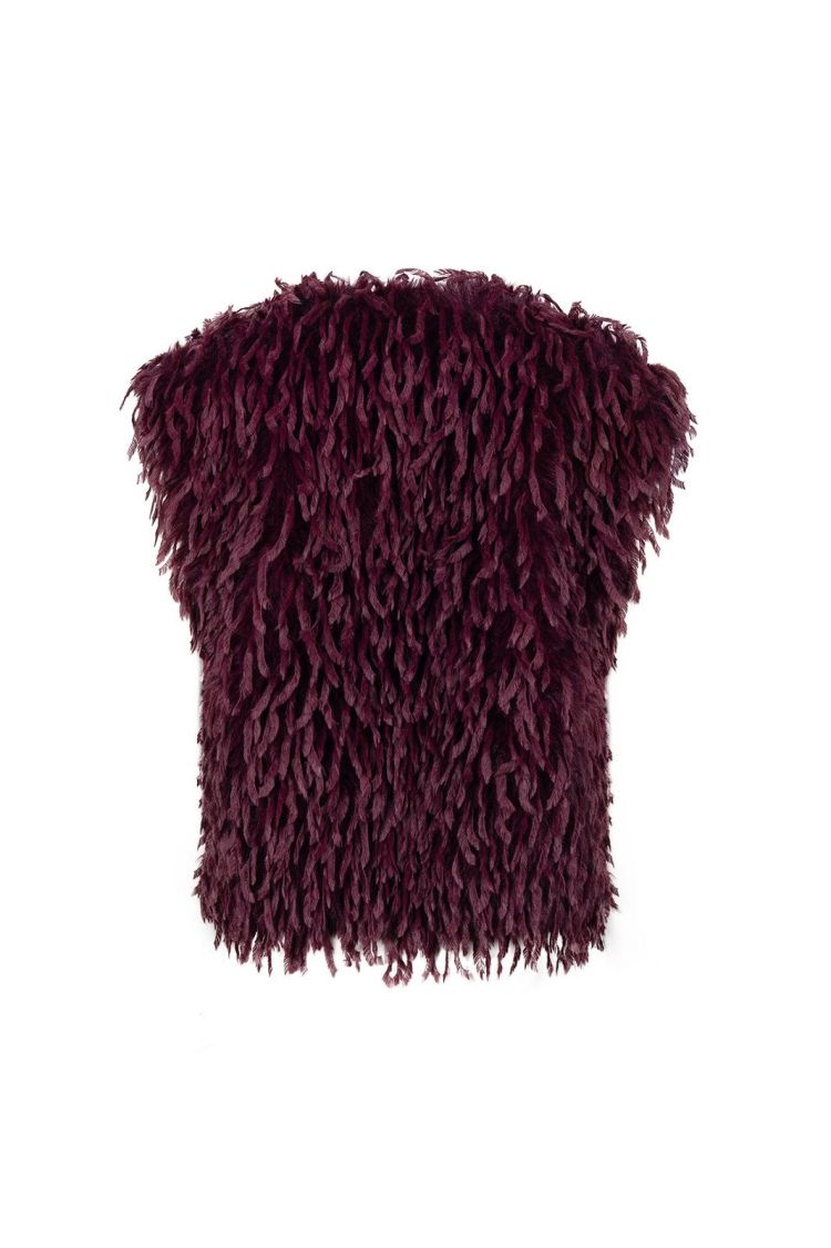 Nukus Gilet Rood dames (MILA GILET FEATHER - MILA.GILET.CHERRY) - GL Sport (Sluis)