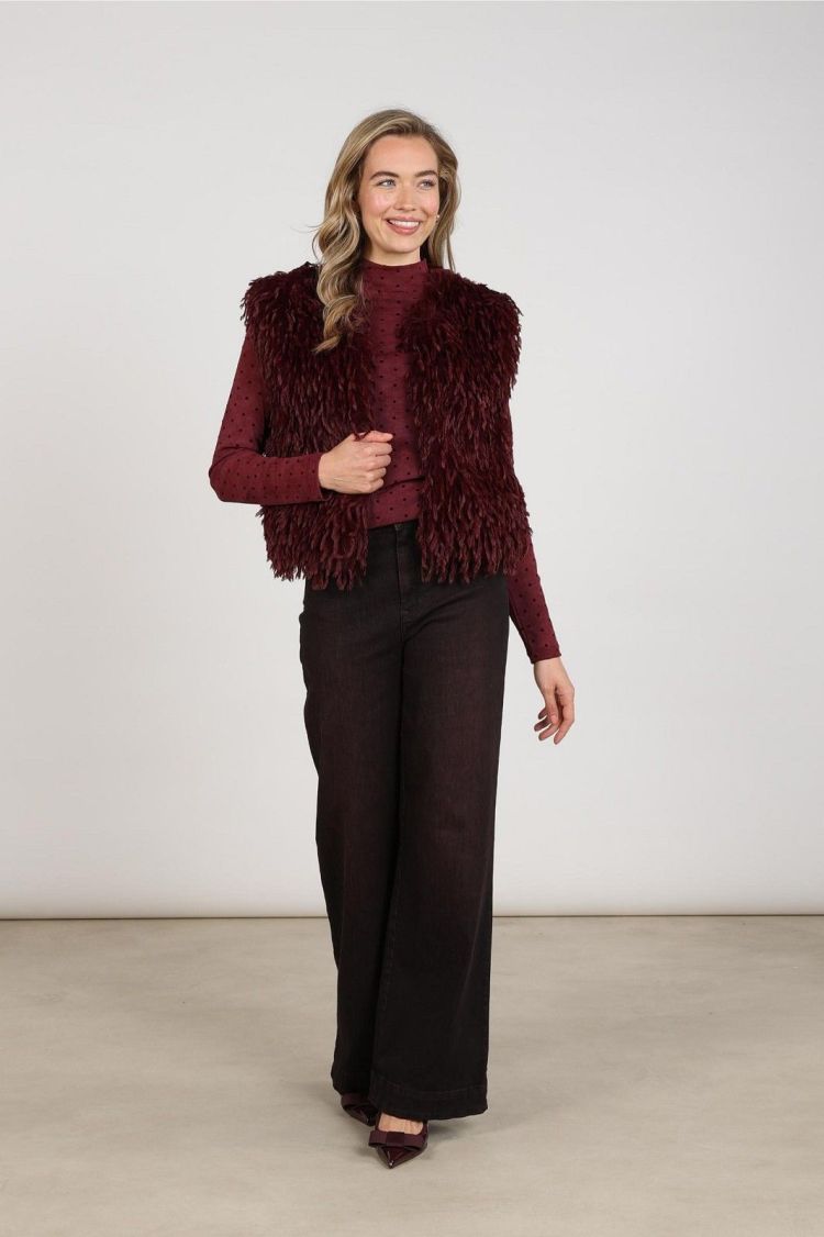 Nukus Gilet Rood dames (MILA GILET FEATHER - MILA.GILET.CHERRY) - GL Sport (Sluis)