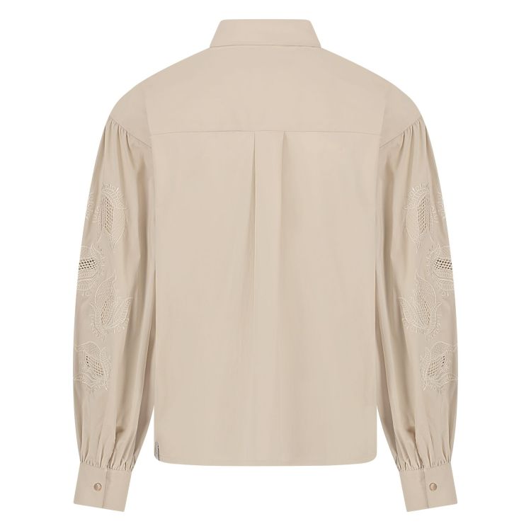 Nukus by Nick Vervoort Blouse Beige dames (MILANO BLOUSE EMBROIDERY - MILANO.BL.SAND) - GL Sport (Sluis)