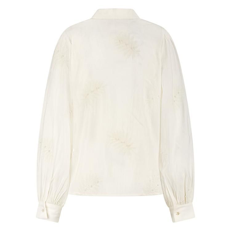 Nukus by Nick Vervoort Blouse Off-white dames (MILANOVA BLOUSE PEARL - MILANOVA.BL.OFFWHITE) - GL Sport (Sluis)