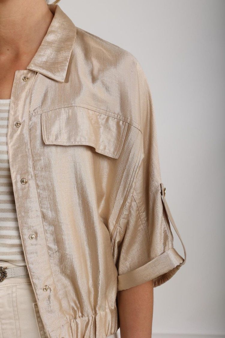 Nukus by Nick Vervoort Blouse Goud dames (NELLY BLOUSE  - NELLY.BLOUSE.GOLD) - GL Sport (Sluis)