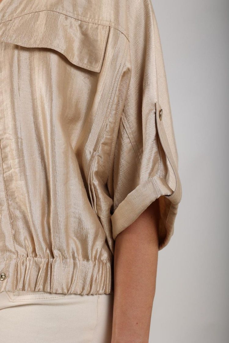 Nukus by Nick Vervoort Blouse Goud dames (NELLY BLOUSE  - NELLY.BLOUSE.GOLD) - GL Sport (Sluis)