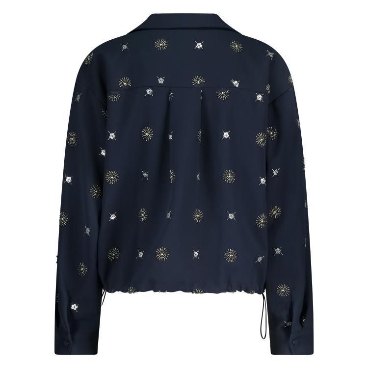 Nukus by Nick Vervoort Blouse Blauw dames (NEWPORT BLOUSE EMBROIDERY  - NEWPORT.BL.NAVY) - GL Sport (Sluis)
