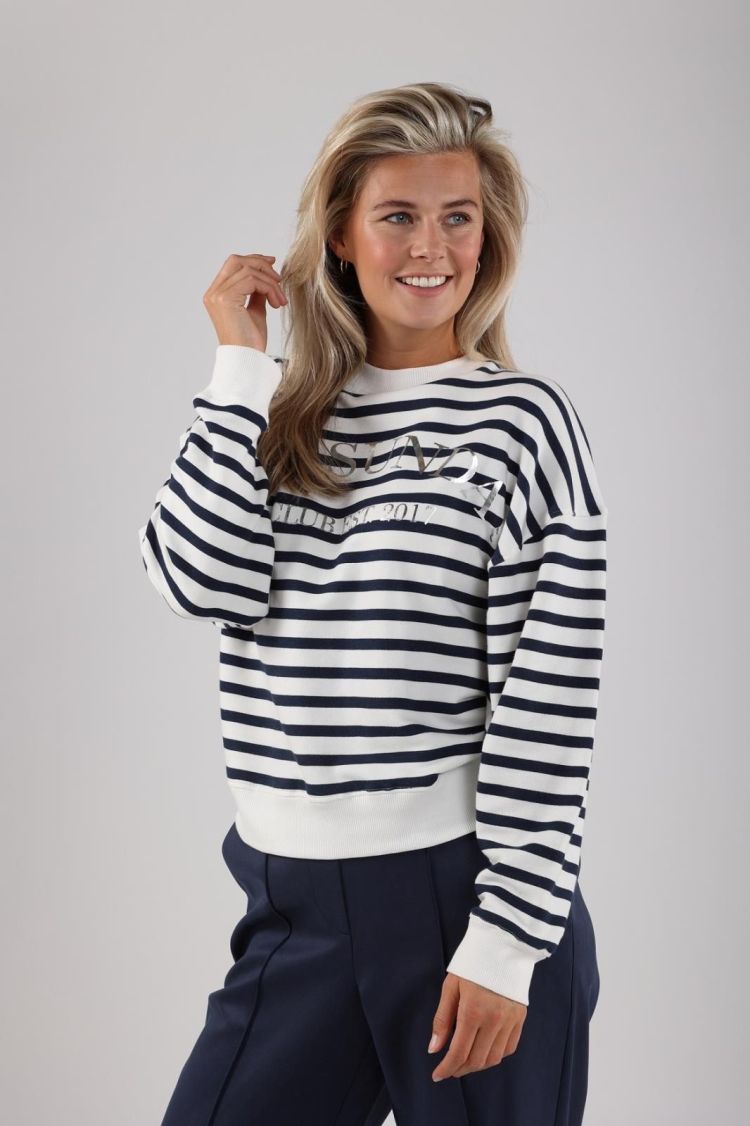 Nukus by Nick Vervoort Sweater Off-white dames (NOA PULLOVER - NOA.PULL.OFFWHIT/NAVY) - GL Sport (Sluis)