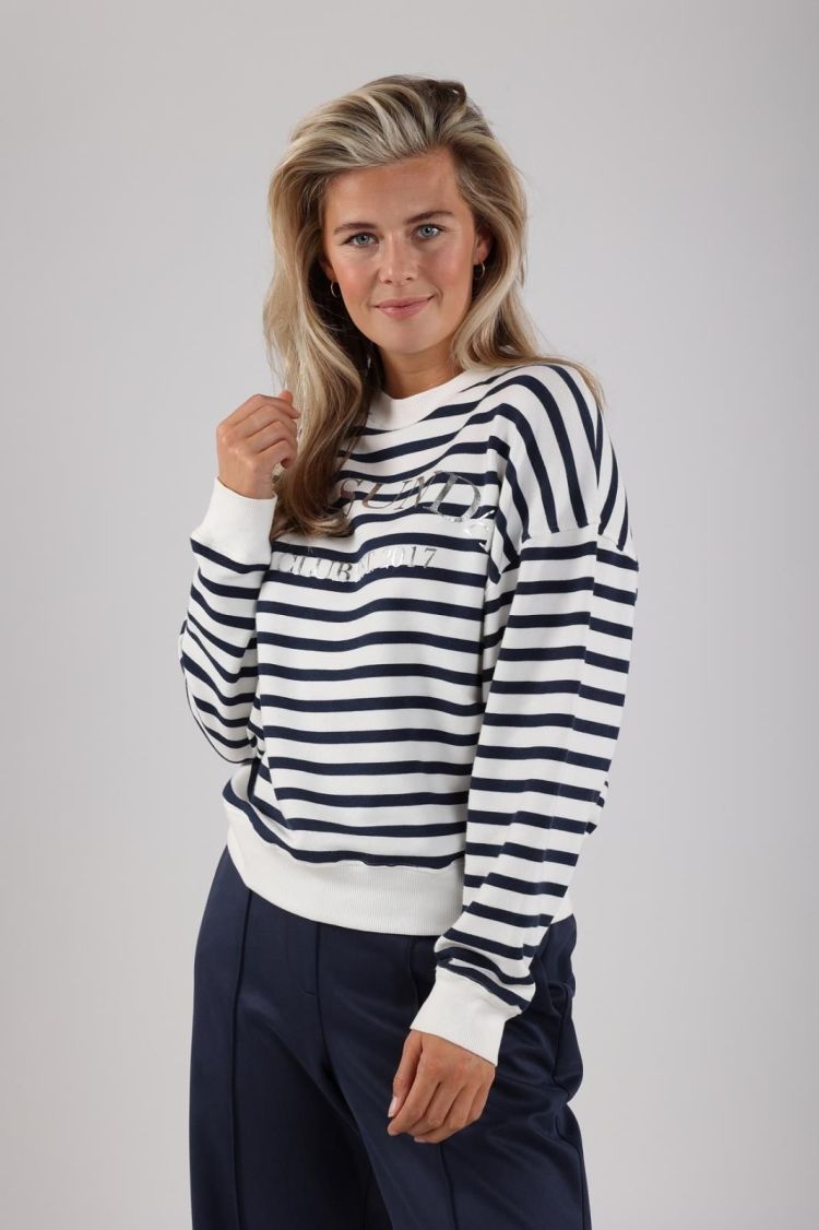 Nukus by Nick Vervoort Sweater Off-white dames (NOA PULLOVER - NOA.PULL.OFFWHIT/NAVY) - GL Sport (Sluis)