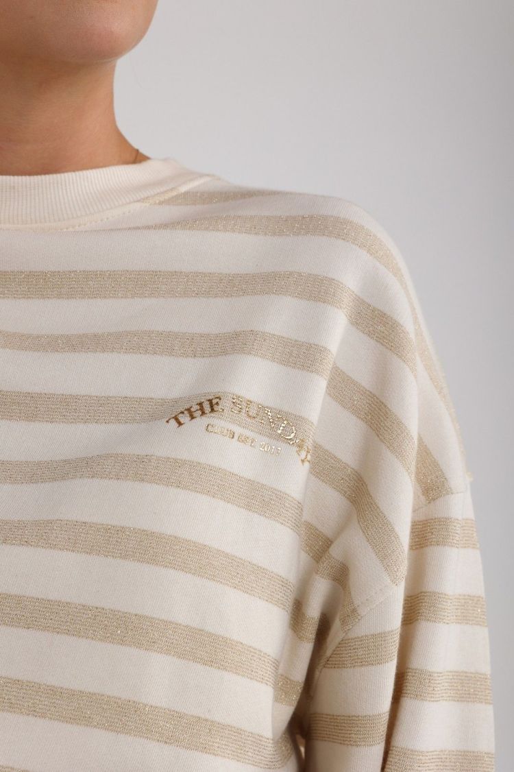 Nukus by Nick Vervoort Pull Beige dames (NOA PULLOVER STRIPES - NOA.PULL.OFFWHIT/SAND) - GL Sport (Sluis)