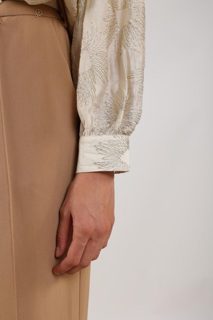 Nukus by Nick Vervoort Blouse Off-white dames (NOLA BLOUSE EMBROIDERY - NOLA.BLOUSE.OFFW/GOLD) - GL Sport (Sluis)