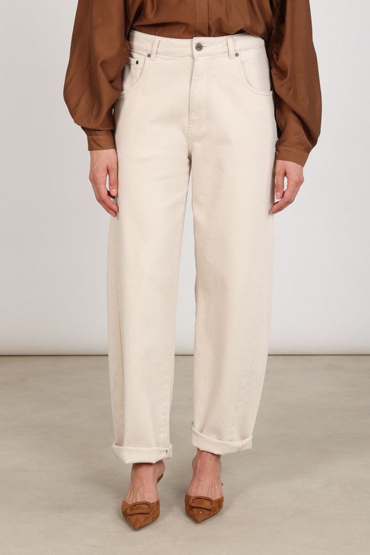 Nukus by Nick Vervoort Broek Off-white dames (PETRA PANTS  - PETRA.PANTS.OFFWHITE) - GL Sport (Sluis)
