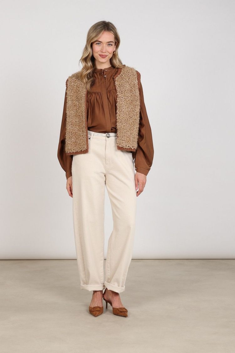 Nukus by Nick Vervoort Broek Off-white dames (PETRA PANTS  - PETRA.PANTS.OFFWHITE) - GL Sport (Sluis)
