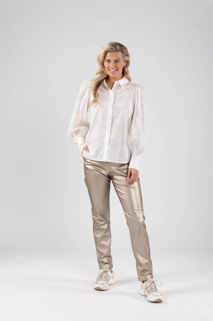 Nukus by Nick Vervoort Blouse Off-white dames (PRESTON BLOUSE  - PRESTON.BL.OFFWHITE) - GL Sport (Sluis)