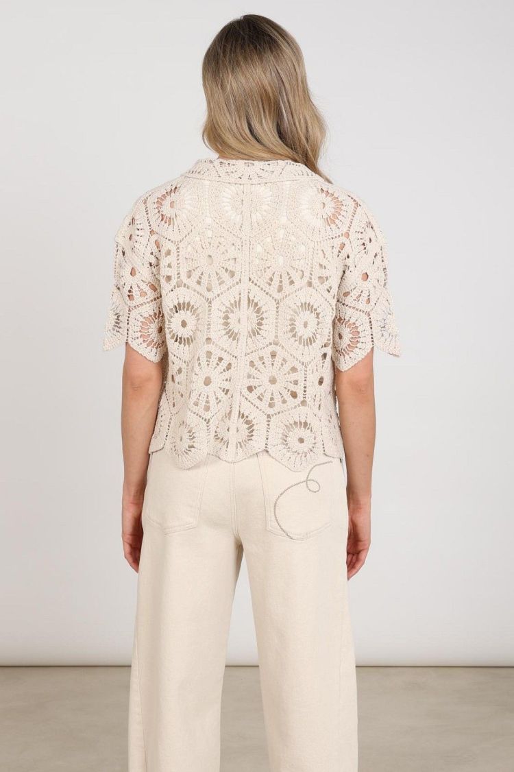 Nukus by Nick Vervoort Vest Beige dames (ROMY CARDIGAN - ROMY.CARDIGAN.SAND) - GL Sport (Sluis)