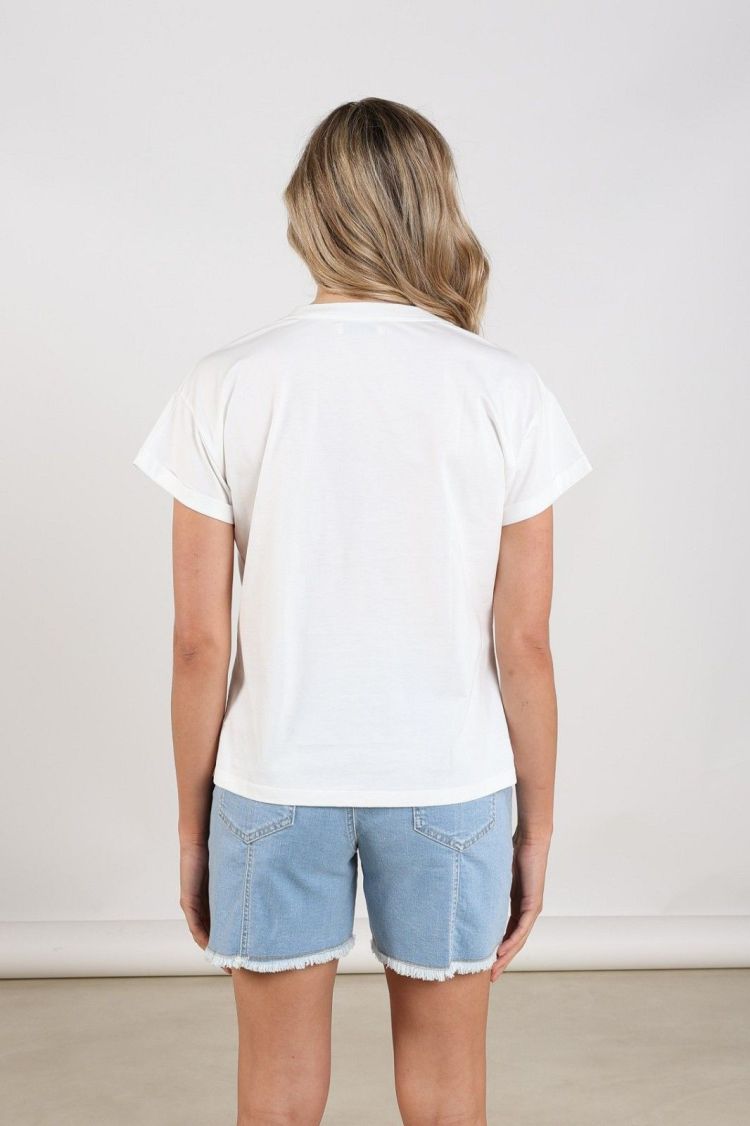 Nukus by Nick Vervoort T-shirt Off-white dames (ROWENA T-SHIRT - ROWENA.SHIRT.OFFWHT) - GL Sport (Sluis)