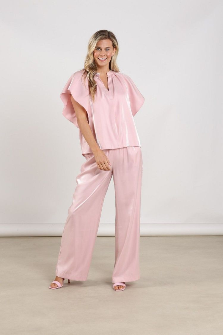 Nukus by Nick Vervoort Broek Roze dames (RUBI PANTS SHINY - RUBI.PANTS.BLUSH) - GL Sport (Sluis)