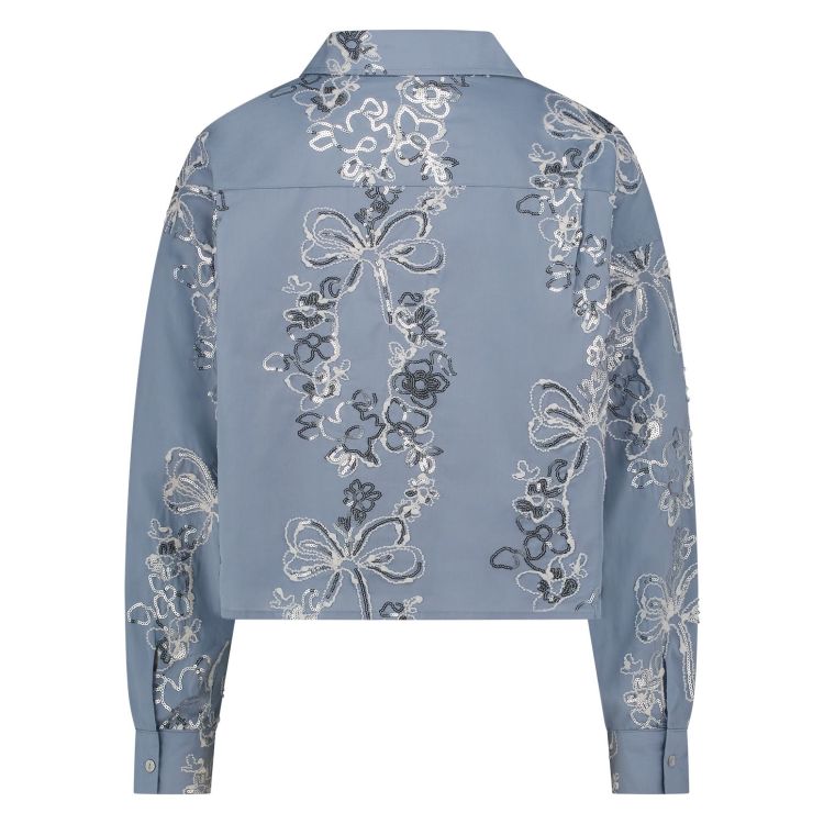 Nukus by Nick Vervoort Blouse Blauw dames (TESSA BLOUSE PAILLET - TESSA.BLOUSE.SKY) - GL Sport (Sluis)