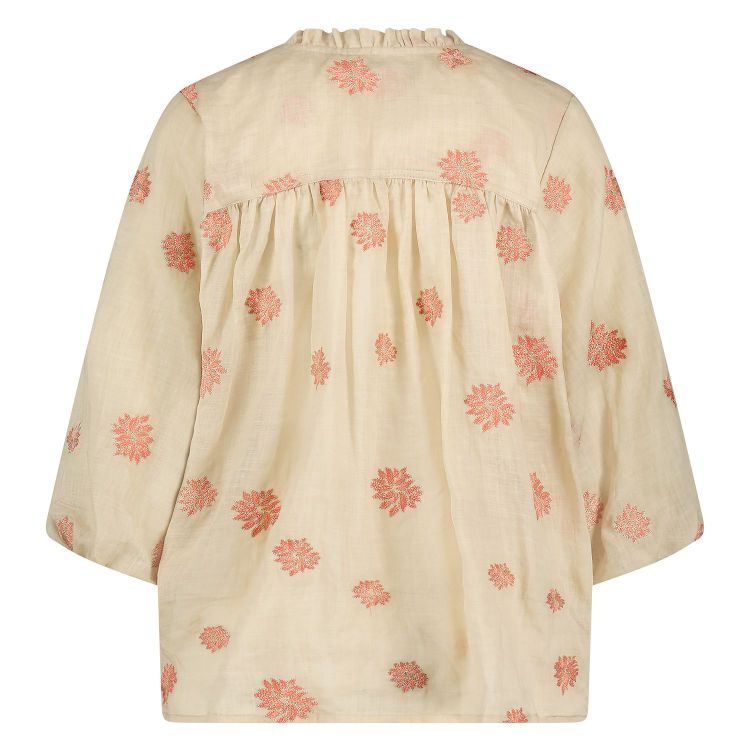 Nukus by Nick Vervoort Blouse Beige dames (TINA BLOUSE EMBROIDERY - TINA.BLOUSE.SAND) - GL Sport (Sluis)