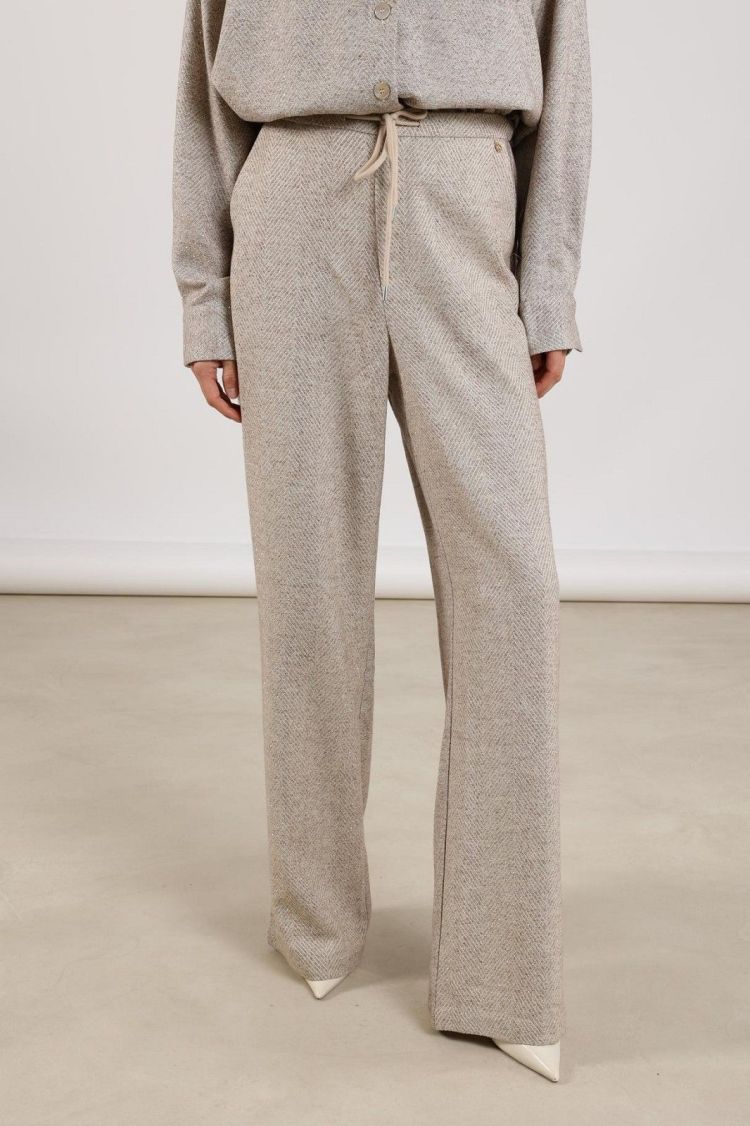 Nukus by Nick Vervoort Broek Beige dames (VERA PANTS STRASS - VERA.PA.SAND) - GL Sport (Sluis)