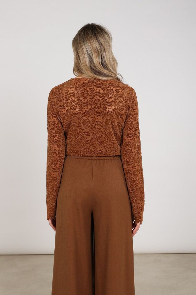 Nukus Top Bruin dames (WIES TOP LACE - WIES.TOP.ESPRESSO) - GL Sport (Sluis)