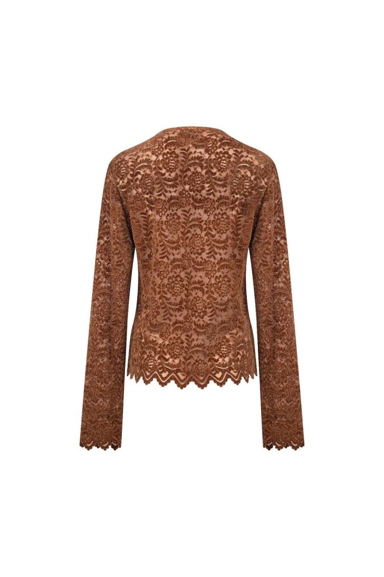 Nukus Top Bruin dames (WIES TOP LACE - WIES.TOP.ESPRESSO) - GL Sport (Sluis)