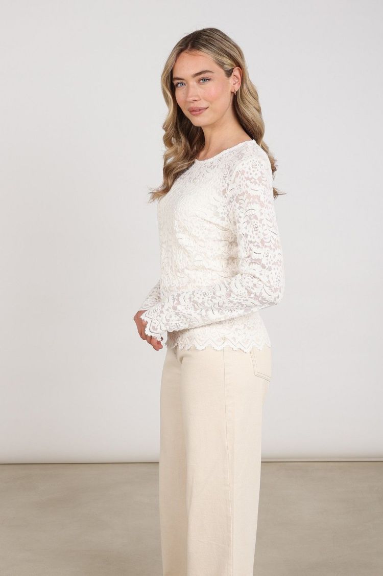 Nukus by Nick Vervoort Top Off-white dames (WIES TOP LACE - WIES.TOP.OFFWHITE) - GL Sport (Sluis)