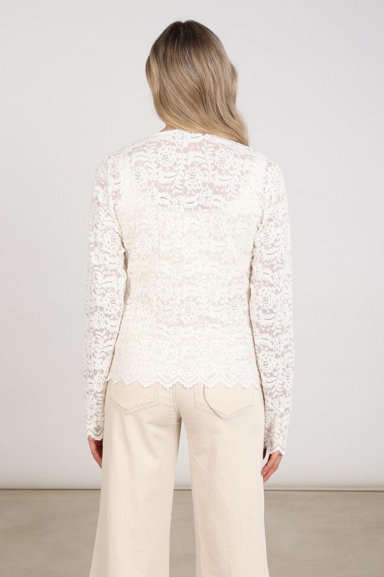 Nukus by Nick Vervoort Top Off-white dames (WIES TOP LACE - WIES.TOP.OFFWHITE) - GL Sport (Sluis)