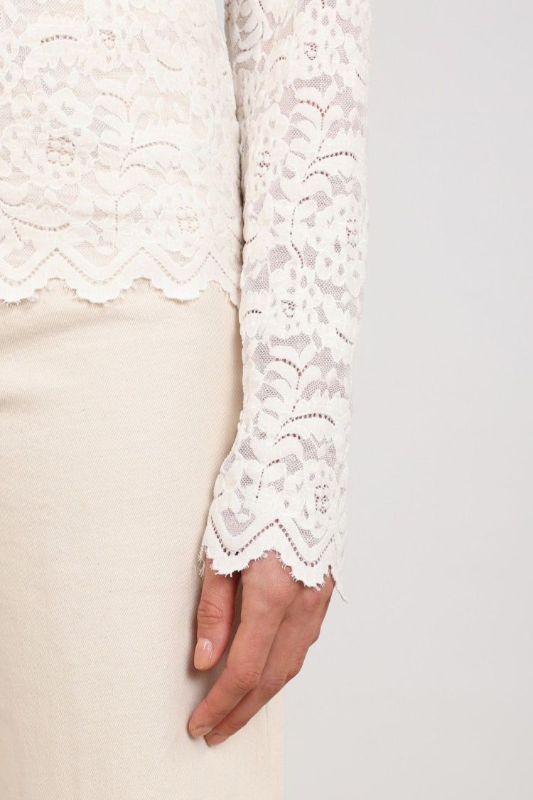 Nukus by Nick Vervoort Top Off-white dames (WIES TOP LACE - WIES.TOP.OFFWHITE) - GL Sport (Sluis)