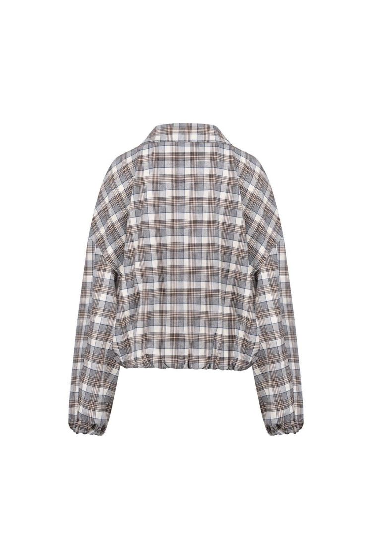 Nukus Jas Taupe dames (DOMINIQUE JACKET CHECK - DOMINIQUE.JCKT.TAUPE) - GL Sport (Sluis)